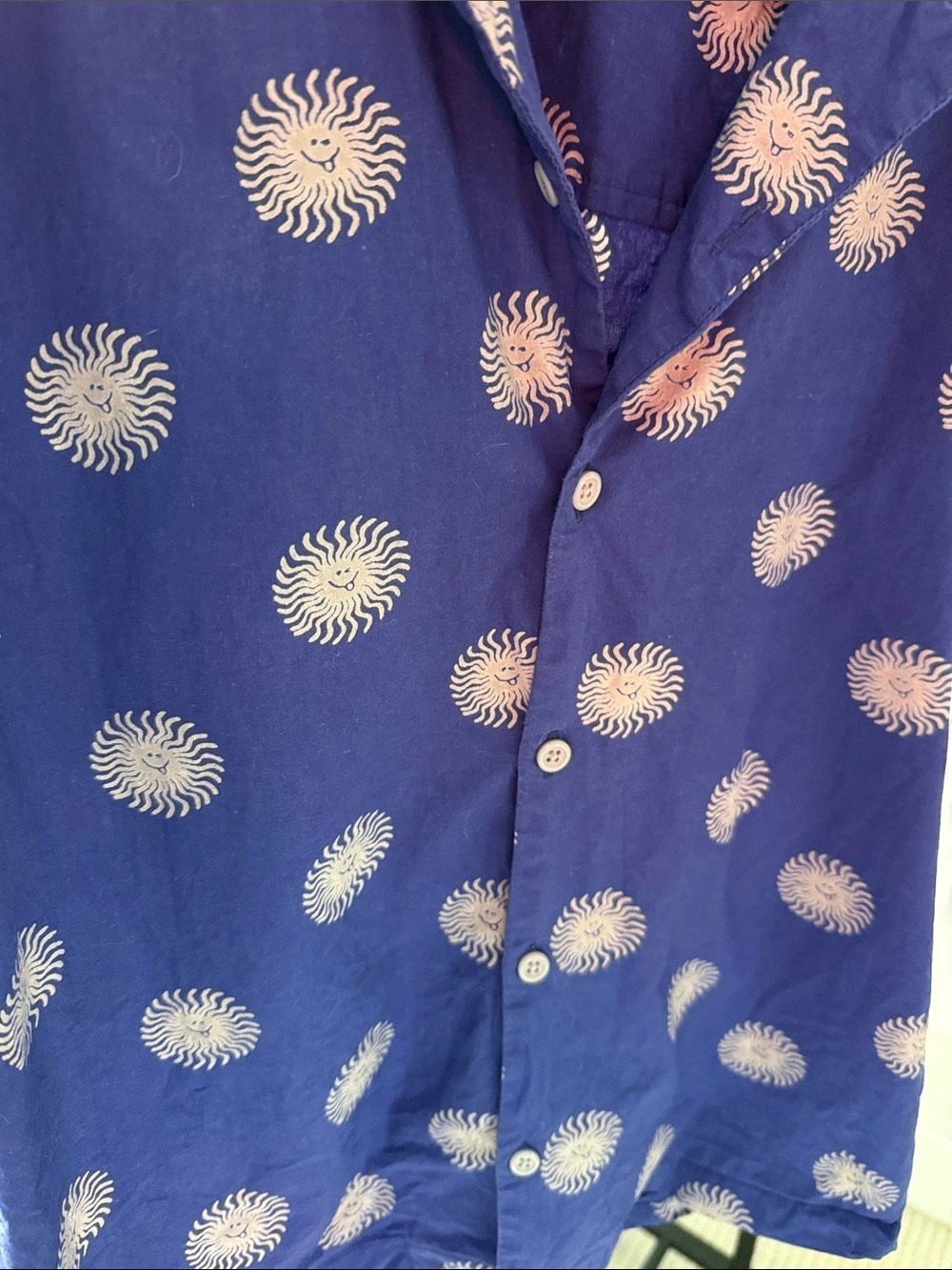 Treasure & Bond Resort Celestial Sun 🌞 Print Button Down Shirt Size Medium (8/10